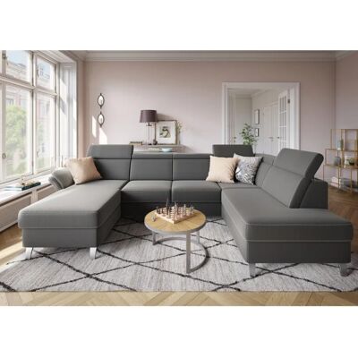 SIT&MORE Vincenzo U-Form Sofa - Microfaser, Kopfteilverstellung, 7,5 Sitze SIT&MORE Vincenzo U-Form Sofa - Microfaser, Kopfteilverstellung, 7,5 Sitze