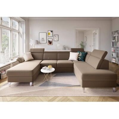 SIT & MORE Vincenzo U-Form Sofa - Mikrofaser, Verstellbare Kopfstütze, Stauraum SIT & MORE Vincenzo U-Form Sofa - Mikrofaser, Verstellbare Kopfstütze, Stauraum