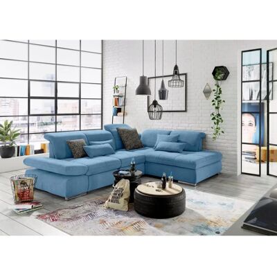Musterring Hellblau Microfaser Ecksofa - Sofa Musterring Hellblau Microfaser Ecksofa - Sofa