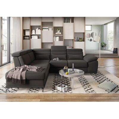 SIT & MORE Cabrio L-Form Sofa - Verstellbares Kopfteil, Microfaser SIT & MORE Cabrio L-Form Sofa - Verstellbares Kopfteil, Microfaser