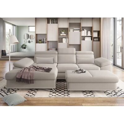 SIT & MORE Cabrio L-Form Sofa - Mikrofaser, Grau, 295cm SIT & MORE Cabrio L-Form Sofa - Mikrofaser, Grau, 295cm