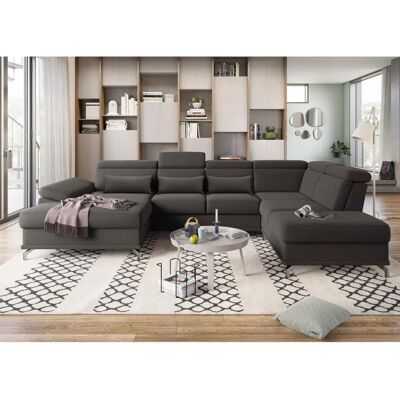 SIT & MORE Cabrio U-Form Sofa - U-förmiger Wohnbereich, Sitztiefenverstellung, Arm- und Kopfteilverstellung SIT & MORE Cabrio U-Form Sofa - U-förmiger Wohnbereich, Sitztiefenverstellung, Arm- und Kopfteilverstellung