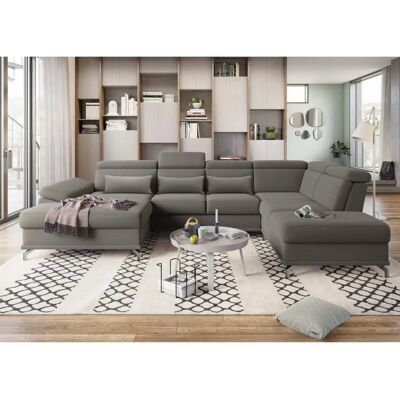 SIT & MORE Cabrio U-Form Sofa - Microfaser, Recamiere links SIT & MORE Cabrio U-Form Sofa - Microfaser, Recamiere links