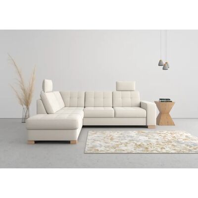 SIT & MORE Quincy L-Form Ecksofa - Mikrofasern, linke Ottomane, Handgefertigt SIT & MORE Quincy L-Form Ecksofa - Mikrofasern, linke Ottomane, Handgefertigt