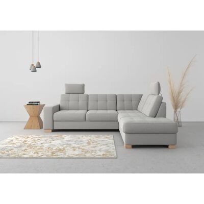 SIT & MORE Quincy L-Form Sofa - Microfaser, Ottomane rechts, Stauraum SIT & MORE Quincy L-Form Sofa - Microfaser, Ottomane rechts, Stauraum