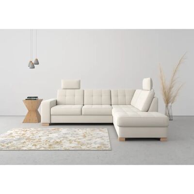 SIT & MORE Quincy L-Form Sofa - Mikrofaser, Beige, 249cm SIT & MORE Quincy L-Form Sofa - Mikrofaser, Beige, 249cm