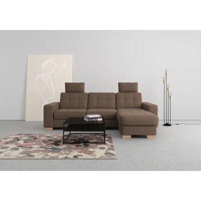 SIT & MORE Quincy L-Form Sofa - L-Form, Microfaser, Braun SIT & MORE Quincy L-Form Sofa - L-Form, Microfaser, Braun