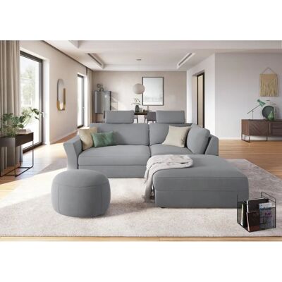 SIT & MORE Cadabra L-Form - Samtsofa, Grau, 243cm SIT & MORE Cadabra L-Form - Samtsofa, Grau, 243cm