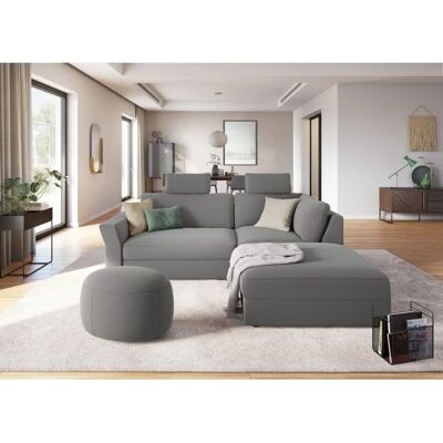 SIT & MORE Cadabra L-Form - Samtsofa mit Ottomane rechts SIT & MORE Cadabra L-Form - Samtsofa mit Ottomane rechts