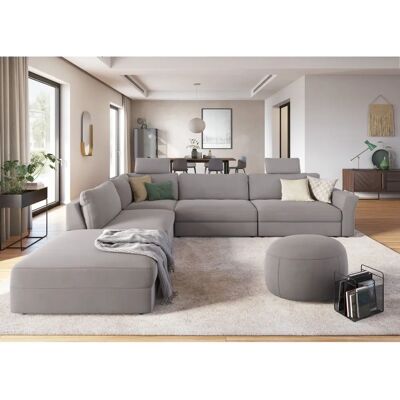 SIT & MORE Cadabra L-Form Sofa - Samtoptik, Ottomane links SIT & MORE Cadabra L-Form Sofa - Samtoptik, Ottomane links