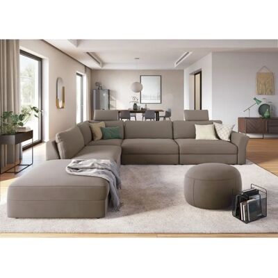 SIT & MORE Cadabra L-Form Sofa - Weiche saubere, taupe, Handarbeit SIT & MORE Cadabra L-Form Sofa - Weiche saubere, taupe, Handarbeit