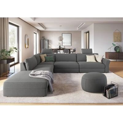 SIT & MORE Cadabra L-Form Sofa - Linke Ottomane, Grau SIT & MORE Cadabra L-Form Sofa - Linke Ottomane, Grau