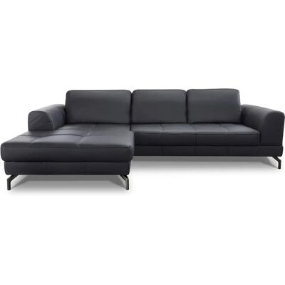 SIT&MORE Bendigo Schwarzes Leder Ecksofa - Relaxfunktion, 284x87x175cm SIT&MORE Bendigo Schwarzes Leder Ecksofa - Relaxfunktion, 284x87x175cm