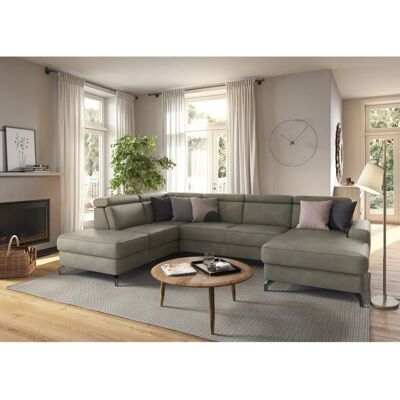 SIT & MORE Scarlett U-Form Sofa - Mikrofaser, Ottomane links, Stauraum SIT & MORE Scarlett U-Form Sofa - Mikrofaser, Ottomane links, Stauraum