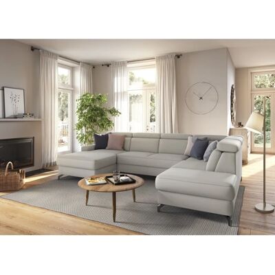 SIT & MORE Scarlett U-Form Beiges Sofa - U-förmiger Ecksofa mit Mikrofasern SIT & MORE Scarlett U-Form Beiges Sofa - U-förmiger Ecksofa mit Mikrofasern