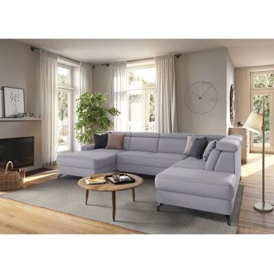SIT & MORE Scarlett U-Form Sofa - Microfaser, Rechts Ottomane, Kopfteilverstellung SIT & MORE Scarlett U-Form Sofa - Microfaser, Rechts Ottomane, Kopfteilverstellung