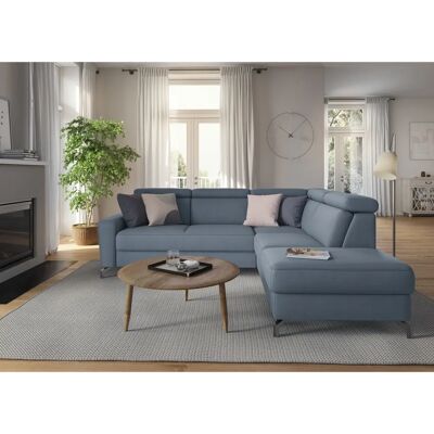 SIT & MORE Scarlett L-Form Sofa - Microfaser ALTARA NUBUCK - Ottomane rechts - Verstellbares Kopfteil SIT & MORE Scarlett L-Form Sofa - Microfaser ALTARA NUBUCK - Ottomane rechts - Verstellbares Kopfteil