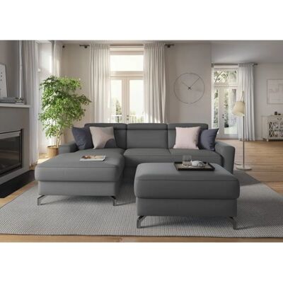SIT & MORE Scarlett L-Form Sofa - Mikrofaser, Recamiere links, Grau SIT & MORE Scarlett L-Form Sofa - Mikrofaser, Recamiere links, Grau
