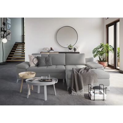 SIT&MORE Latigo L-Form Sofa - Microfaser, Rechts Recamiere, Bettfunktion SIT&MORE Latigo L-Form Sofa - Microfaser, Rechts Recamiere, Bettfunktion