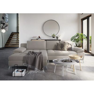SIT&MORE Latigo L-Form Microfaser Sofa - Bettfunktion SIT&MORE Latigo L-Form Microfaser Sofa - Bettfunktion