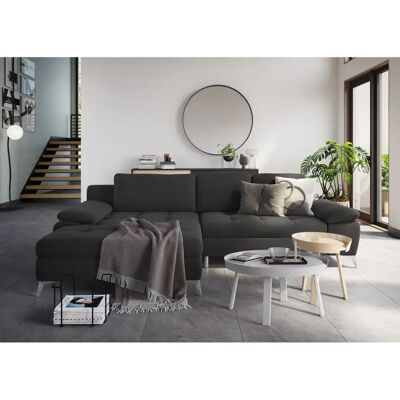 SIT & MORE Latigo L-Form Sofa - Dunkelgrau, Stauraum, Gepolstert SIT & MORE Latigo L-Form Sofa - Dunkelgrau, Stauraum, Gepolstert