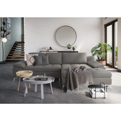 SIT&MORE Latigo L-Form Sofa - Microfaser, Schlaffunktion, Braun SIT&MORE Latigo L-Form Sofa - Microfaser, Schlaffunktion, Braun