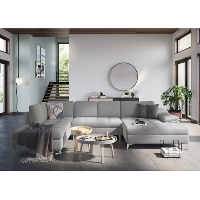 SIT & MORE Latigo U-Form Sofa - U-Form, Mega-Recamiere, Silber SIT & MORE Latigo U-Form Sofa - U-Form, Mega-Recamiere, Silber
