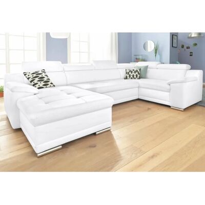 SIT & MORE Top Andiamo U-Form Sofa - Weiß - U-förmiges Sofa mit Bettfunktion SIT & MORE Top Andiamo U-Form Sofa - Weiß - U-förmiges Sofa mit Bettfunktion