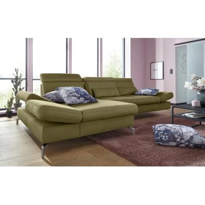 SIT & MORE Brisbane L-Form Sofa - Olive Grün - Recamiere, 319x181 cm SIT & MORE Brisbane L-Form Sofa - Olive Grün - Recamiere, 319x181 cm