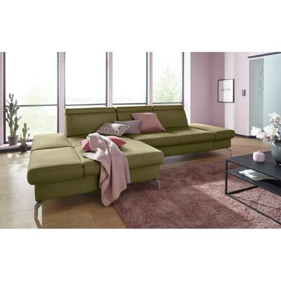 SIT & MORE Brisbane L-Form Sofa - oliv, 319x181cm, Soft clean SIT & MORE Brisbane L-Form Sofa - oliv, 319x181cm, Soft clean