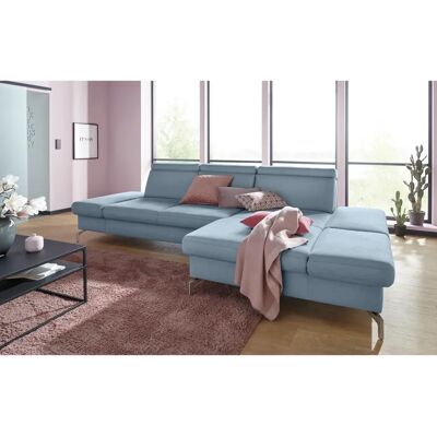 SIT & MORE Brisbane L-Form Sofa - Hellblau - 319x181 cm - Recamiere rechts SIT & MORE Brisbane L-Form Sofa - Hellblau - 319x181 cm - Recamiere rechts