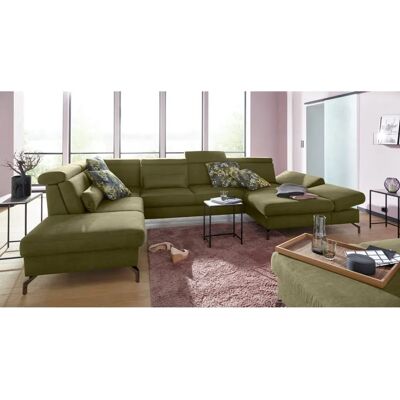 SIT & MORE Brisbane U-Form grün Sofa - Wohnlandschaften SIT & MORE Brisbane U-Form grün Sofa - Wohnlandschaften