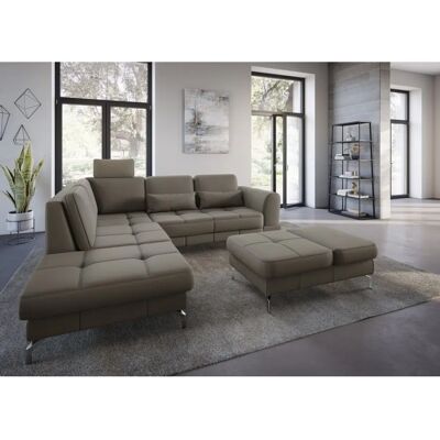 SIT & MORE Bendigo L-Form Sofa - Naturleder, Linke Ottomane, Braun SIT & MORE Bendigo L-Form Sofa - Naturleder, Linke Ottomane, Braun