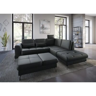 SIT & MORE Bendigo L-Form Sofa - Naturleder - Schwarz - 258x84x226 cm SIT & MORE Bendigo L-Form Sofa - Naturleder - Schwarz - 258x84x226 cm