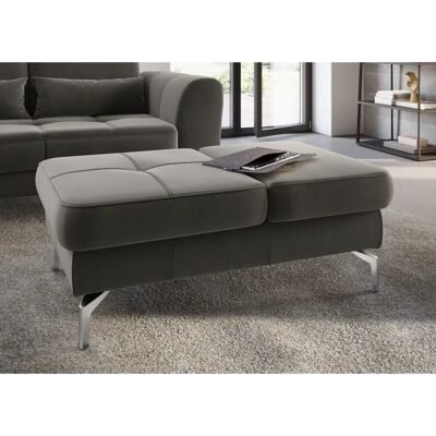 SIT & MORE Bendigo - Satinierte Nickelfüße - Polsterhocker mit Klappfunktion SIT & MORE Bendigo - Satinierte Nickelfüße - Polsterhocker mit Klappfunktion