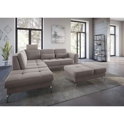 SIT & MORE Bendigo L-Form Sofa - Beige (Sand) - Samtoptik SIT & MORE Bendigo L-Form Sofa - Beige (Sand) - Samtoptik
