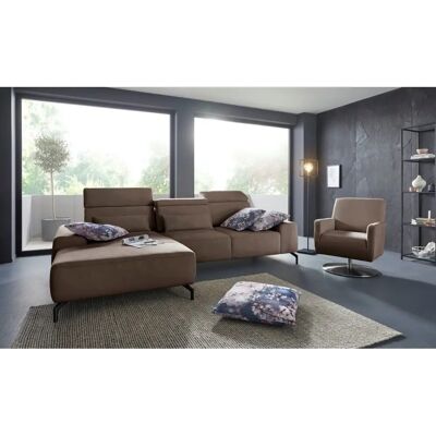 SIT & MORE Gizeh L-Form Sofa - Microfaser, Braun, 289cm SIT & MORE Gizeh L-Form Sofa - Microfaser, Braun, 289cm
