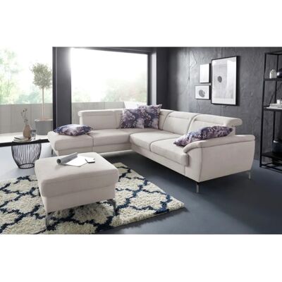 SIT&MORE Percy L-Form Beige Mikrofaser Ecksofa SIT&MORE Percy L-Form Beige Mikrofaser Ecksofa