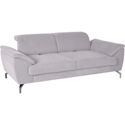 SIT & MORE Percy - Mikrofaser Sofa mit drehbarem Kopfteil & satiniertem Fuß SIT & MORE Percy - Mikrofaser Sofa mit drehbarem Kopfteil & satiniertem Fuß