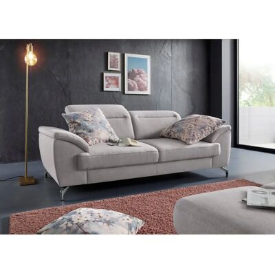 SIT&MORE Percy Sofa - 2,5-Sitzer, Kopfteilverstellung, Grau SIT&MORE Percy Sofa - 2,5-Sitzer, Kopfteilverstellung, Grau