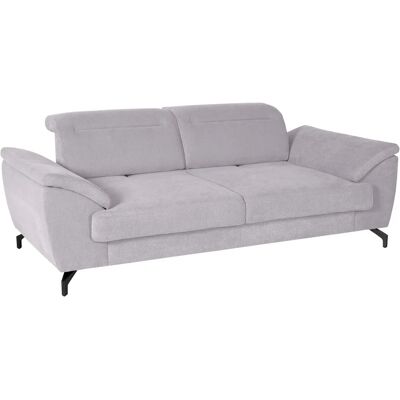 SIT & MORE Percy Sofa - Verstellbare Kopfstütze, Mikrofasern, Weiß SIT & MORE Percy Sofa - Verstellbare Kopfstütze, Mikrofasern, Weiß