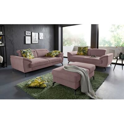 SIT&MORE Percy Zweisitzer Sofa - Microfaser Paris - Schwarze Füße - 197cm SIT&MORE Percy Zweisitzer Sofa - Microfaser Paris - Schwarze Füße - 197cm