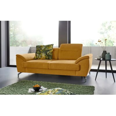 SIT & MORE Percy Microfaser Paris Sofa - 2er, Gelb, verstellbarer Kopfteil SIT & MORE Percy Microfaser Paris Sofa - 2er, Gelb, verstellbarer Kopfteil