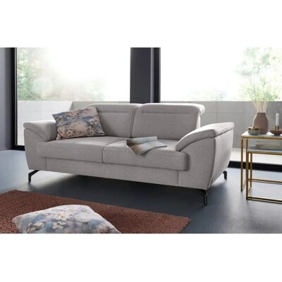 SIT&MORE Percy 2-Sitzer Sofa - Grau, Verstellbarer Kopfstütze SIT&MORE Percy 2-Sitzer Sofa - Grau, Verstellbarer Kopfstütze