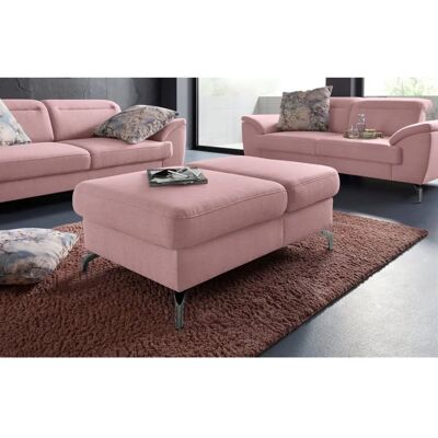 SIT & MORE Percy Polierte Nickelfüße Rosa Hocker - Hocker SIT & MORE Percy Polierte Nickelfüße Rosa Hocker - Hocker