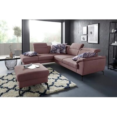 SIT & MORE Percy L-Form Sofa - Mikrofaser, Ottomane links, Kopfteilverstellung SIT & MORE Percy L-Form Sofa - Mikrofaser, Ottomane links, Kopfteilverstellung