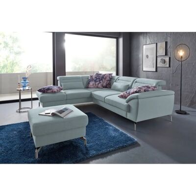 SIT&MORE Percy L-Form Sofa - Aqua, 270x235cm, Blau SIT&MORE Percy L-Form Sofa - Aqua, 270x235cm, Blau