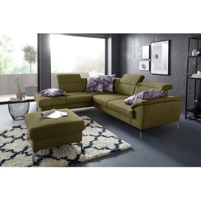 SIT & MORE Percy L-Form Sofa - Mikrofaser, Ottomane links, Verstellbare Kopfstützen SIT & MORE Percy L-Form Sofa - Mikrofaser, Ottomane links, Verstellbare Kopfstützen