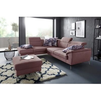 SIT & MORE Percy Lila Ecksofa mit Ottomane links & Kopfteil - Sofa SIT & MORE Percy Lila Ecksofa mit Ottomane links & Kopfteil - Sofa