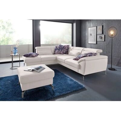 SIT & MORE Percy L-Form Ecksofa - Beige, Ottomane, Handgefertigt SIT & MORE Percy L-Form Ecksofa - Beige, Ottomane, Handgefertigt